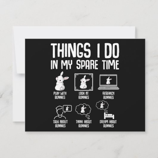 私の暇な時間の過ごし方 ウサギのバニー シーズンカード (正面)