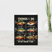 私の暇な時間の魚釣り魚釣りでおもしろいやること カード (正面)