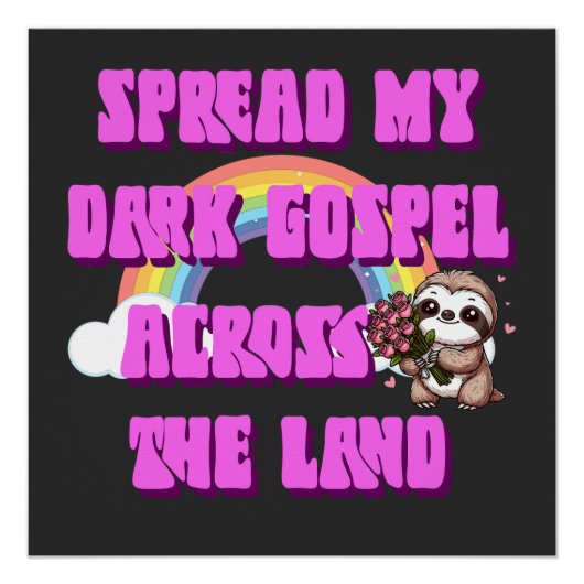 私の暗い福音を陸地の斜面に広げる ポスター (正面)