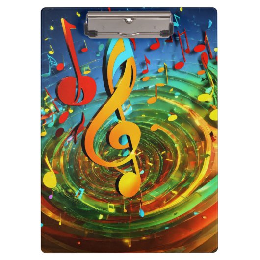 私の曲お気に入りの:楽譜と歌詞デザイン クリップボード (正面)