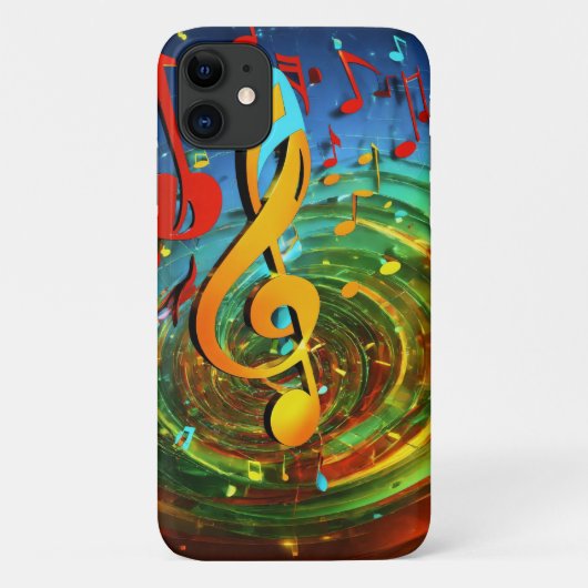 私の曲お気に入りの:楽譜と歌詞デザイン Case-Mate iPhoneケース (裏面)