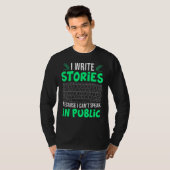 私の書話は本の著者の作家Grを話できない Tシャツ (正面フル)