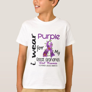 私の曾祖母のためのAlzheimers Iの衣服の紫色 Tシャツ