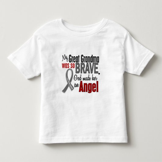 私の曾祖母は天使1の脳腫瘍です トドラーTシャツ (正面)