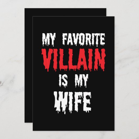 私の最も嫌いな人は妻です ギフト 夫 男性 ハ シーズンカード (正面/裏面)