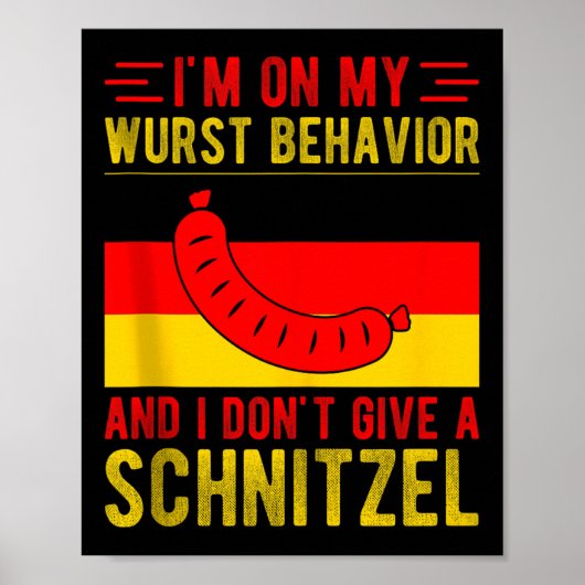 私の最も悪い振る舞いのImは与えSchnitzelタンクTしない ポスター (正面)