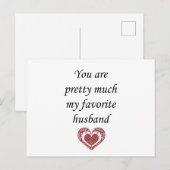 私の最も愛するバレンタイン ポストカード (正面/裏面)