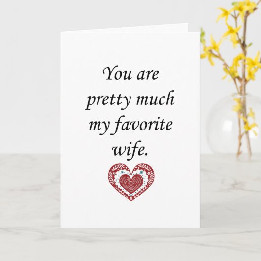 私の最も愛する妻へのバレンタイン カード (黄色い花)