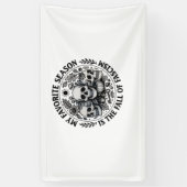 私の最も愛する季節は、ファシズムの無い王の秋だ。 横断幕 (縦)