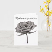 私の最も深い悔やみや弔慰バラ カード (黄色い花)