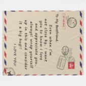 私の最パーソナライズされた高の友人に手紙を フリースブランケット (正面(横))