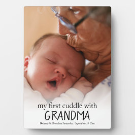 私の最初のおばあちゃんの写真ベビー生まれたばかりのPl フォトプラーク