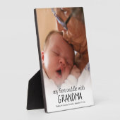 私の最初のおばあちゃんの写真ベビー生まれたばかりのPl フォトプラーク (側面)