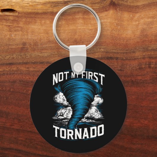 私の最初のおもしろいトルネードレトロストームチェザーではない キーホルダー (正面)