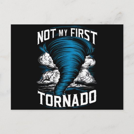 私の最初のおもしろいトルネードレトロストームチェザーではない ポストカード (正面)