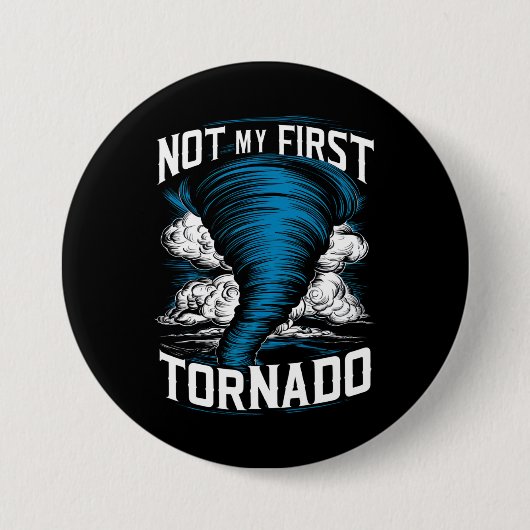 私の最初のおもしろいトルネードレトロストームチェザーではない 缶バッジ (正面)