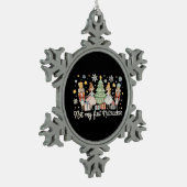 私の最初のくるみ割り砂糖プラム妖精のクリスマスではない スノーフレークピューターオーナメント (左)