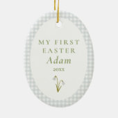 私の最初のイースターかわいい写真カスタムオーナメント セラミックオーナメント (裏面)