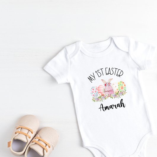 私の最初のイースターエッグベビーショートスリーブワンピース ベビーボディスーツ