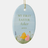 私の最初のイースターカスタムかわいい水の色のオーナメント セラミックオーナメント (右)
