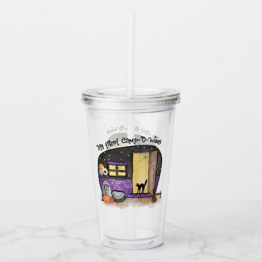 私の最初のキャンプ |ハロウィンキャンプ アクリルタンブラー (正面)