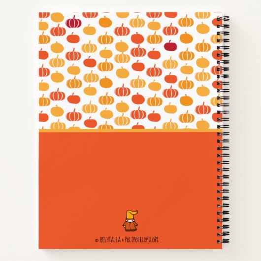 私の最初のクックブックパンプキンパターンキッズレシピ ノートブック (裏面)