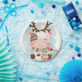 私の最初のクリスマスの牛 ペーパープレート (パーティー)