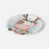 私の最初のクリスマスの牛 ペーパープレート (アングル)