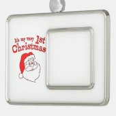私の最初のクリスマスサンタ シルバープレートフレームオーナメント (左)
