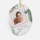 私の最初のクリスマスチャイルドフォト セラミックオーナメント (右)