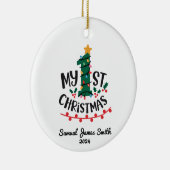 私の最初のクリスマスツリー – カスタム セラミックオーナメント (右)