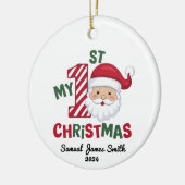 私の最初のクリスマスプレド – カスタム セラミックオーナメント (左)