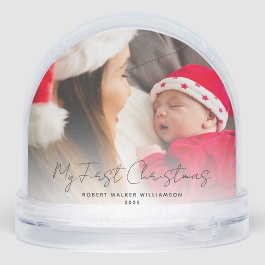 私の最初のクリスマスベビーとママの写真カスタム (裏面)