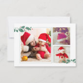 私の最初のクリスマスベビー写真誕生のお知らせ (裏面)