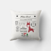 私の最初のクリスマス生まれたばかりのベビー誕生の写真 クッション (裏面)