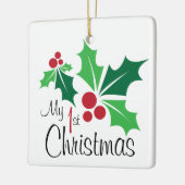 私の最初のクリスマス セラミックオーナメント (左)