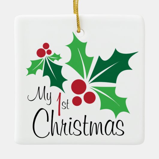 私の最初のクリスマス セラミックオーナメント (正面)