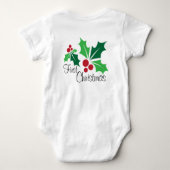 私の最初のクリスマス ベビーボディスーツ (裏面)