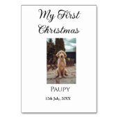 私の最初のクリスマス ペットの名前 犬 猫 年 写真 テーブルナンバー (裏面)
