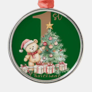 私の最初のクリスマス メタルオーナメント