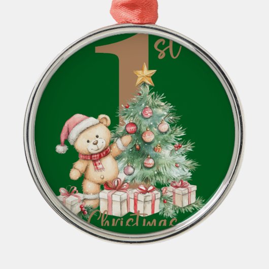 私の最初のクリスマス メタルオーナメント (正面)