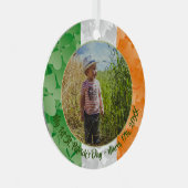 私の最初のセントパトリックの日アイルランド国旗のオーナメント メタルオーナメント (正面右)