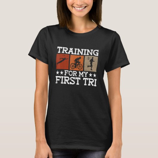 私の最初のトライアスロンの訓練Tri Tシャツ (正面)