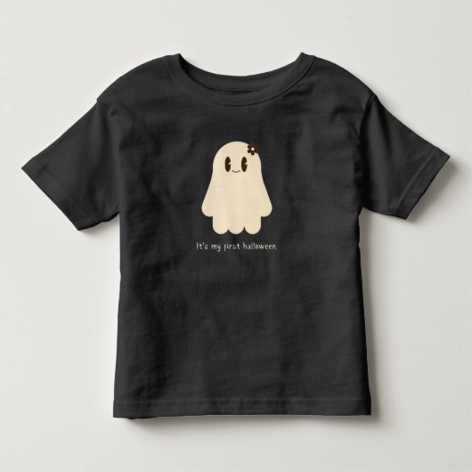 私の最初のハロウィン かわいいおばけ トドラーTシャツ (正面)