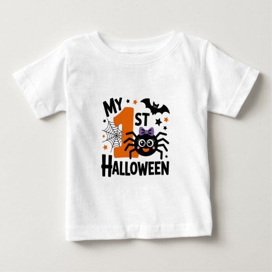 私の最初のハロウィン ベビーTシャツ (正面)
