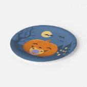 私の最初のハロウィーンおしゃぶり ペーパープレート (アングル)