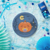 私の最初のハロウィーンおしゃぶり ペーパープレート (パーティー)