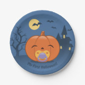 私の最初のハロウィーンおしゃぶり ペーパープレート (正面)