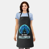 私の最初のハロウィーンの怖いお化け屋敷デザイン_1 エプロン (着用した状態)