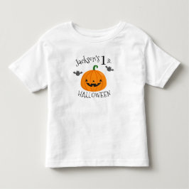 私の最初のハロウィーンパンプキパーソナライズされたン トドラーTシャツ